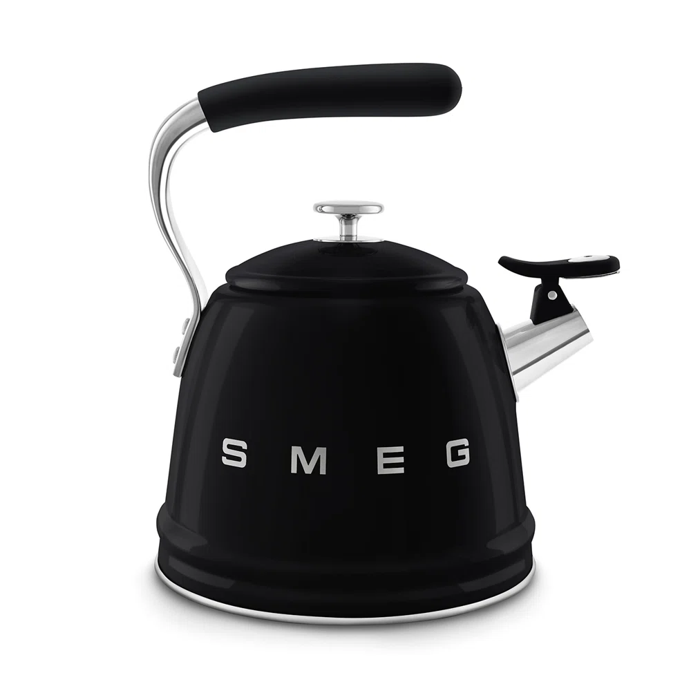 SMEG 50"s Retro Style Whistling Stovetop Kettle, Black