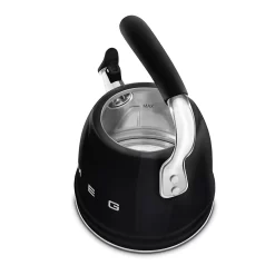 SMEG 50"s Retro Style Whistling Stovetop Kettle, Black
