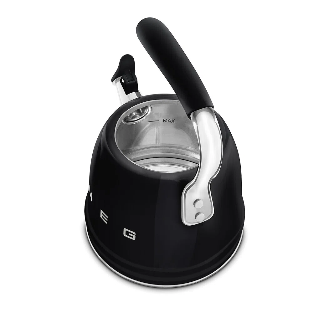 SMEG 50"s Retro Style Whistling Stovetop Kettle, Black