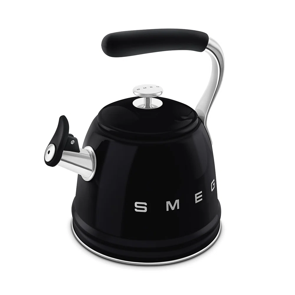 SMEG 50"s Retro Style Whistling Stovetop Kettle, Black