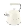 SMEG 50"s Retro Style Whistling Stovetop Kettle, Cream