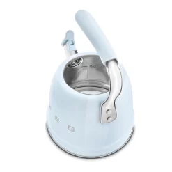 SMEG 50"s Retro Style Whistling Stovetop Kettle, Pastel Blue