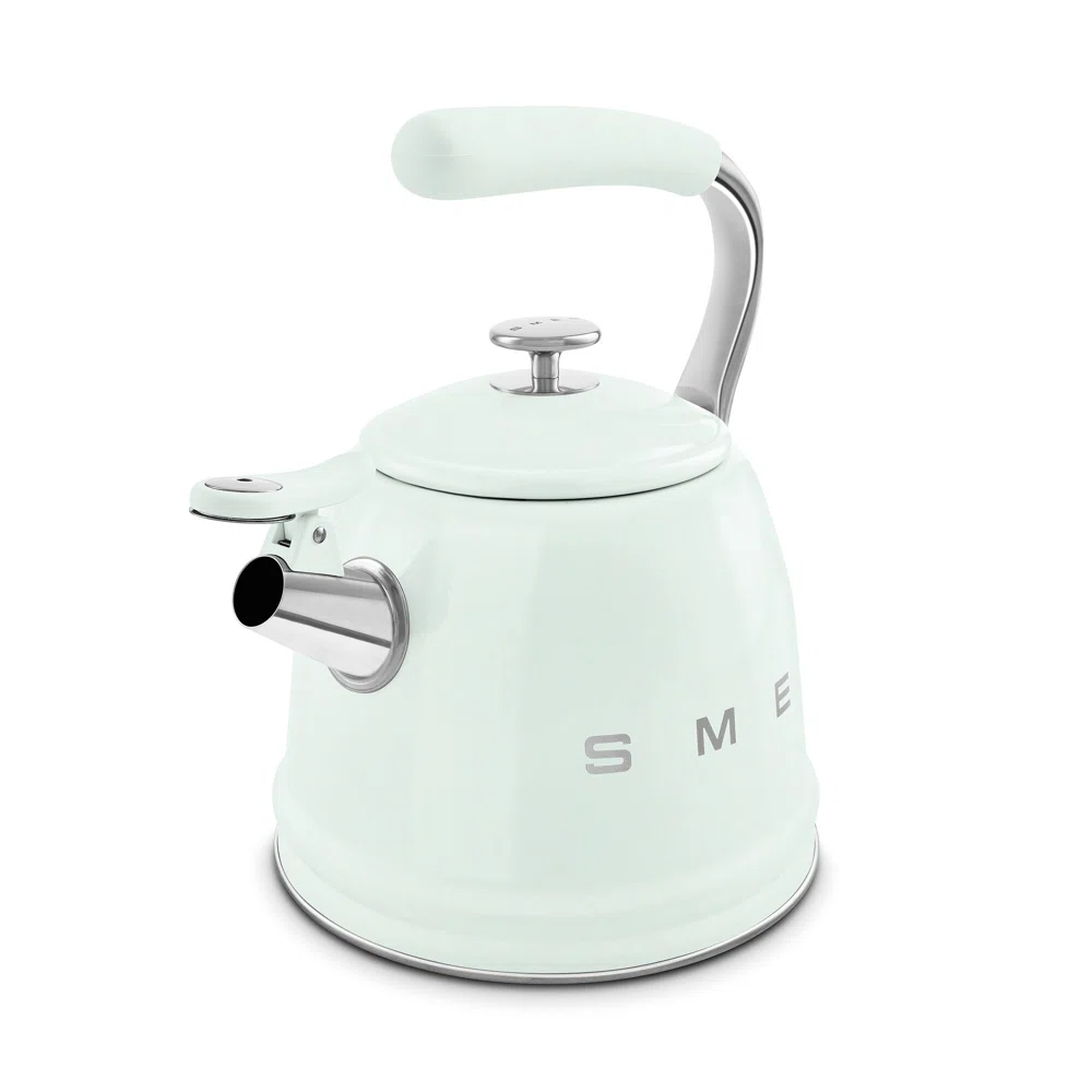 SMEG 50"s Retro Style Whistling Stovetop Kettle, Pastel Green