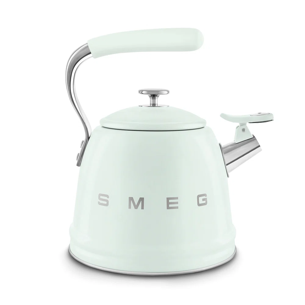 SMEG 50"s Retro Style Whistling Stovetop Kettle, Pastel Green