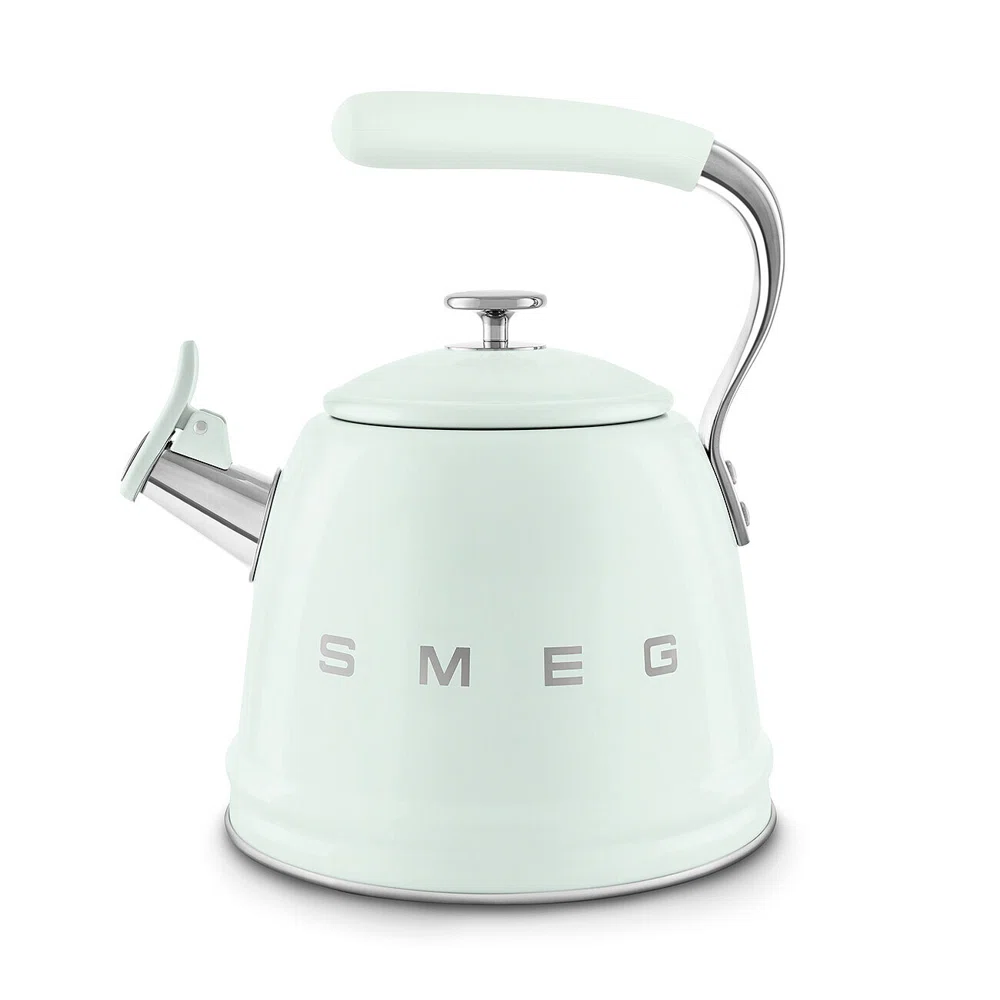 SMEG 50"s Retro Style Whistling Stovetop Kettle, Pastel Green