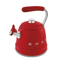 SMEG 50"s Retro Style Whistling Stovetop Kettle, Red