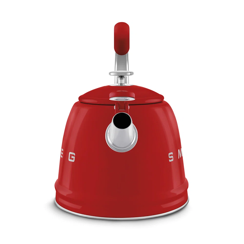 SMEG 50"s Retro Style Whistling Stovetop Kettle, Red
