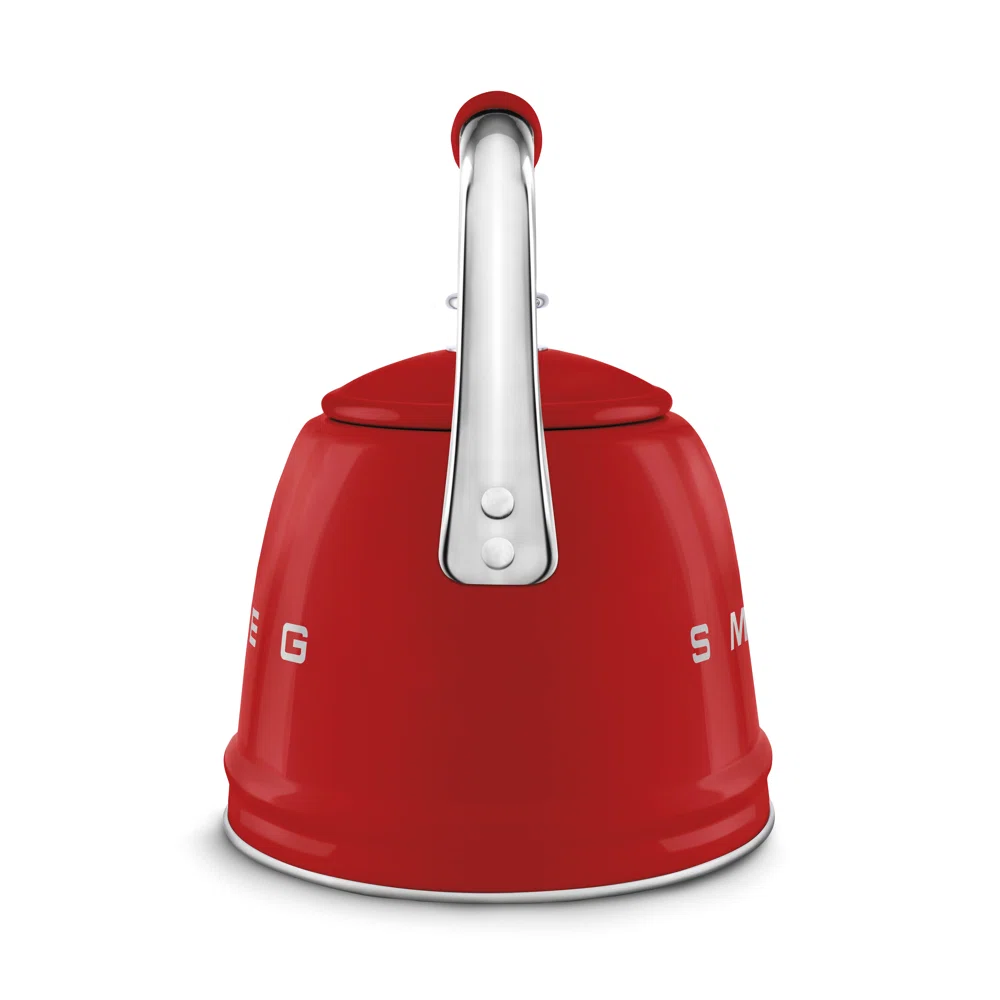 SMEG 50"s Retro Style Whistling Stovetop Kettle, Red