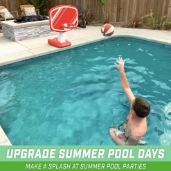 GoSports Splash Hoop Swimming Pool Basketball Game, Red