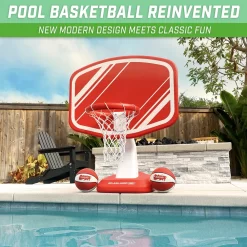 GoSports Splash Hoop Swimming Pool Basketball Game, Red