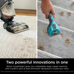 Shark CarpetXpert HairPro with StainStriker, Upright Deep Carpet, Rug & Upholstery Cleaner, Tough Stain, Hair & Odor Remover