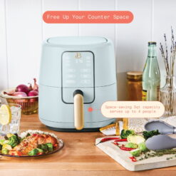 Beautiful 3 Qt Air Fryer with TurboCrisp Technology, Hydrangea by Drew Barrymore
