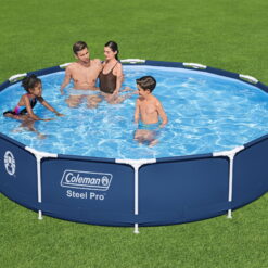 Coleman Steel Pro 12 ft. x 33 in. Round Metal Frame Above Ground Pool Set