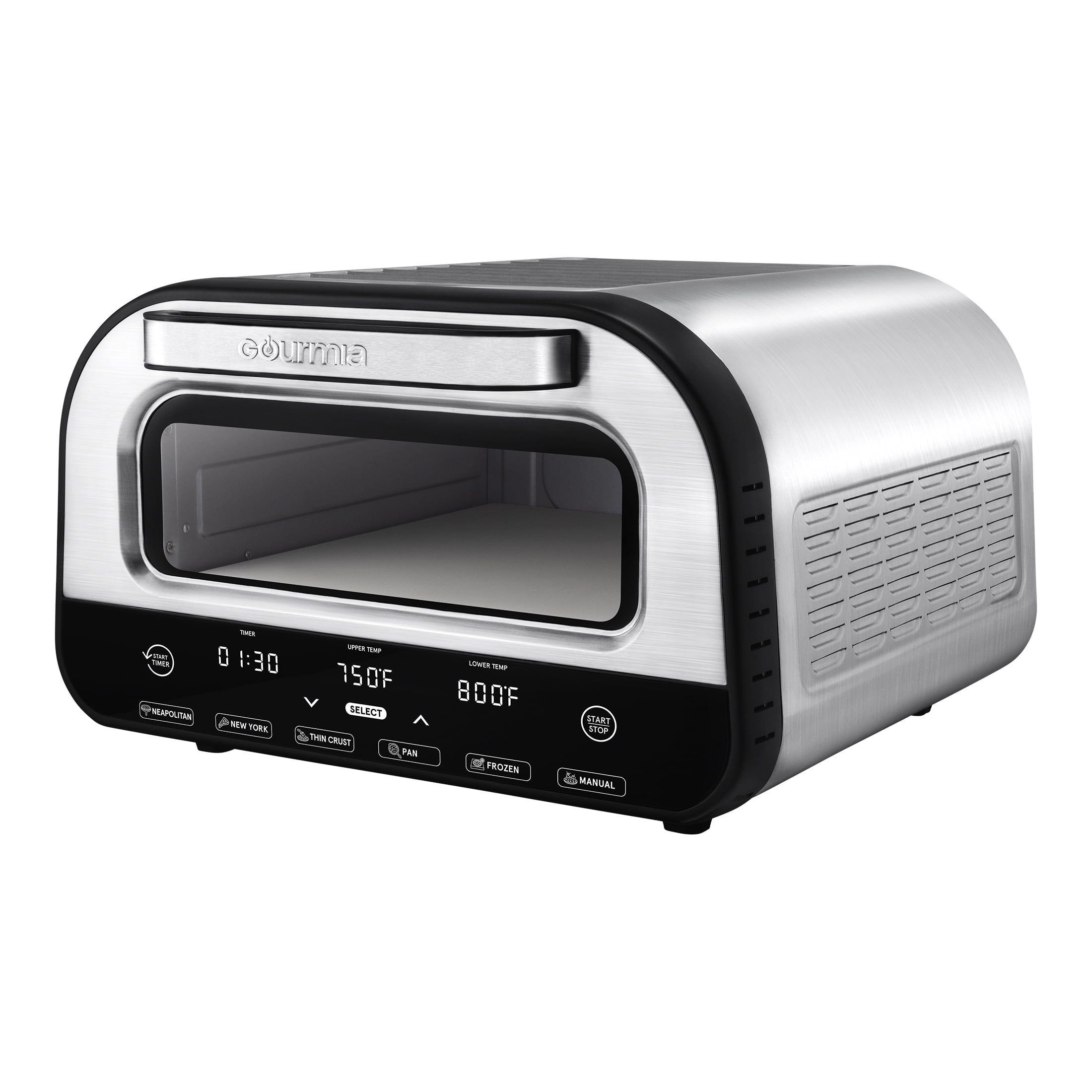Gourmia Pizzeria Indoor Pizza Oven, with 6 Pizza Presets & Simple Touch Controls, Electric, New