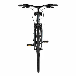 Hyper Bicycle 700c Men's Spin Fit Hybrid Bike, Black and Blue, Adults
