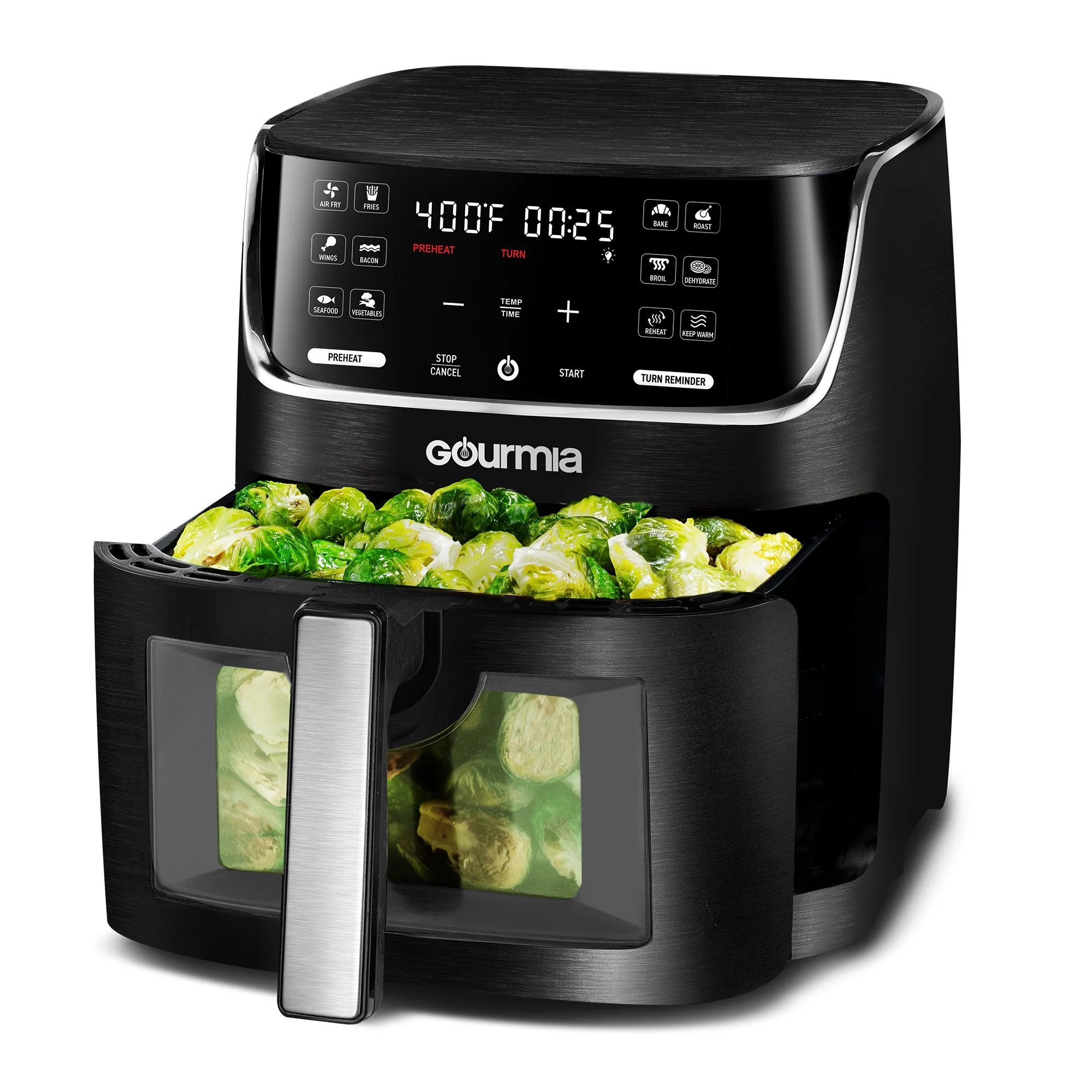 Gourmia Digital Window 8 qt Air Fryer, Black - Nonstick, Digital Display