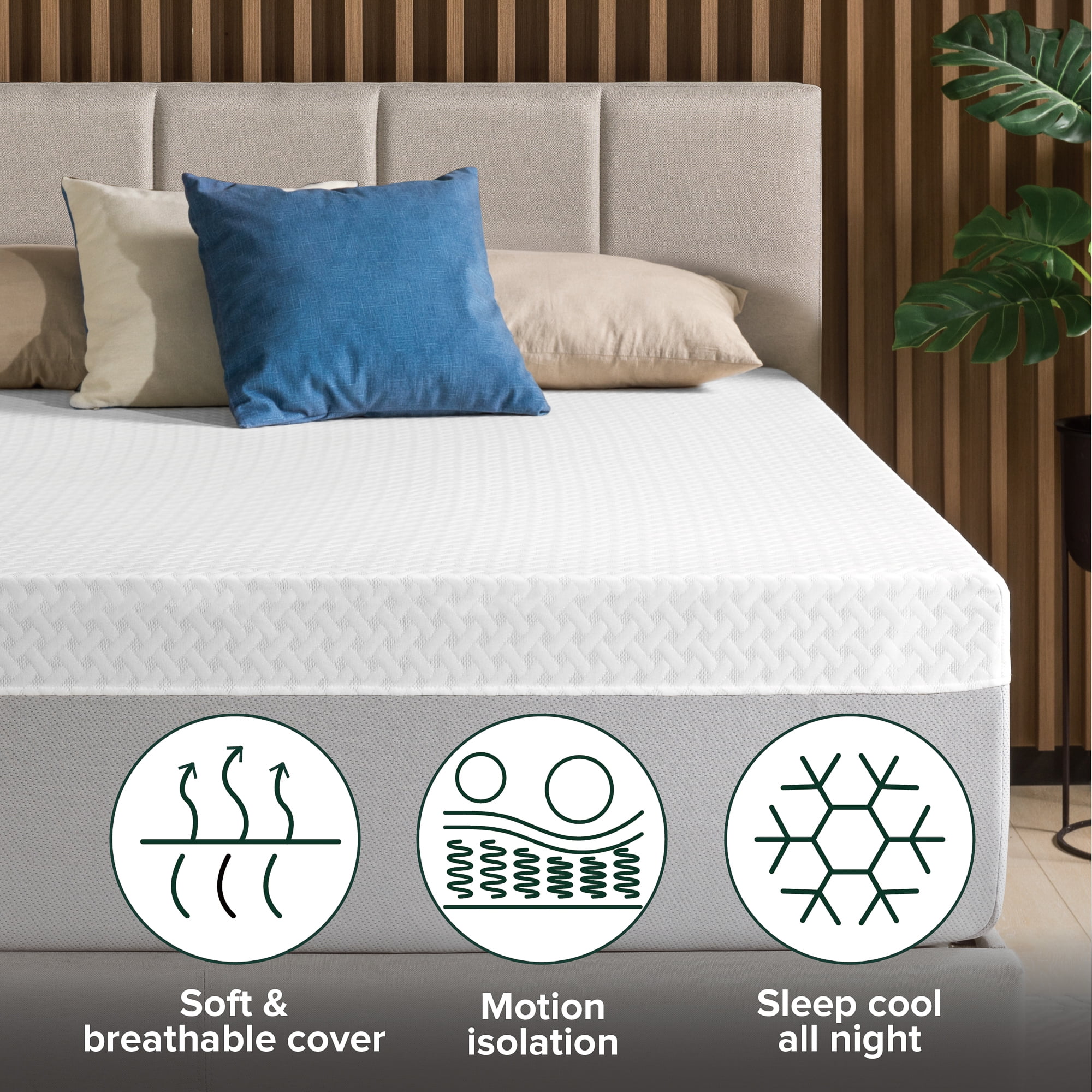 Zinus Cooling Airflow 12" Hybrid Mattress in a Box, Adult, Queen