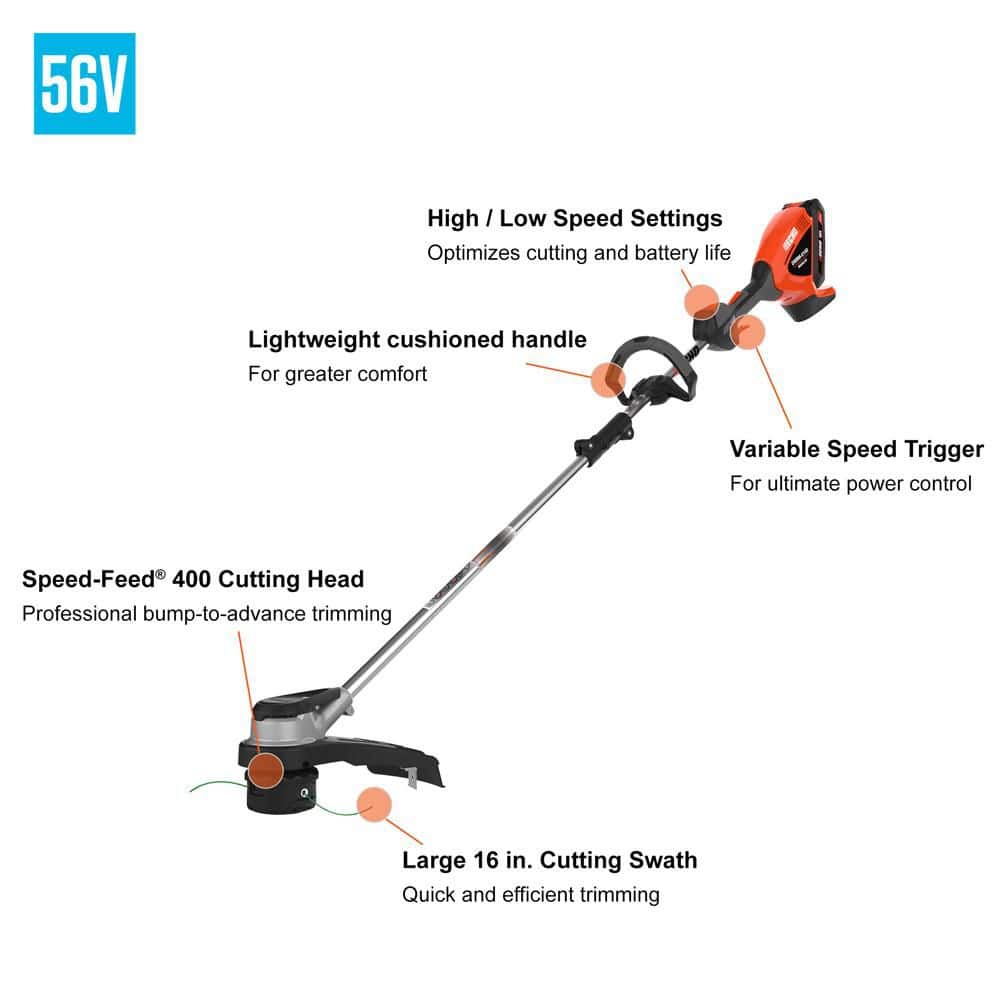 ECHO 56V 16 in. Brushless Cordless Battery String Trimmer (Tool Only) DSRM-2100BT