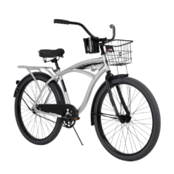 Huffy 26" Nel Lusso Men's Beach Cruiser Bike, Basket, Cargo Rack, Adult Ages 13+