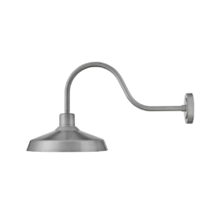Hinkley Forge 1 -Light 17.5-in H Brushed Aluminum Hardwired Dark Sky Outdoor Wall Light