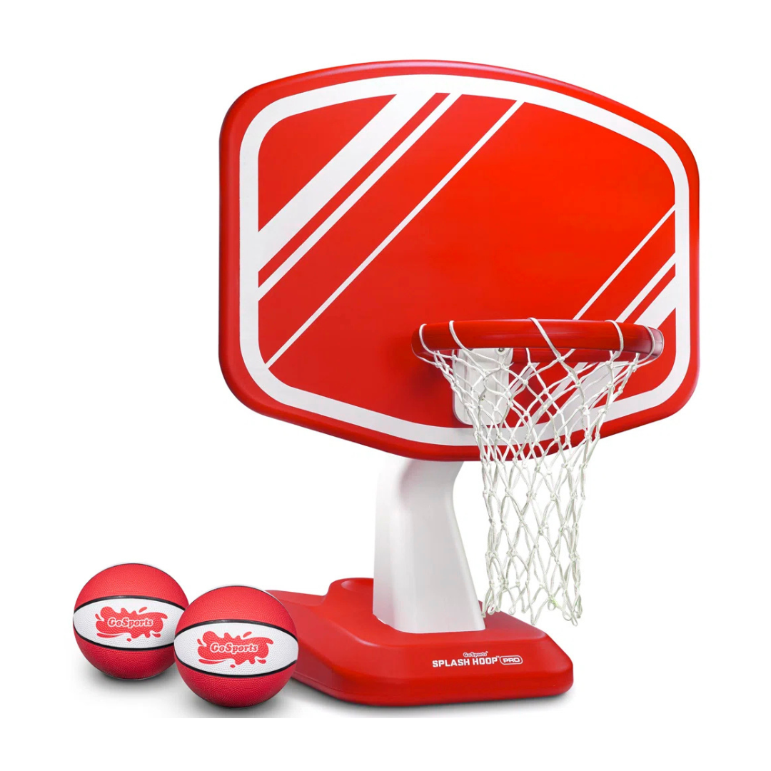 GoSports Splash Hoop Swimming Pool Basketball Game, Red