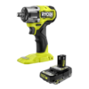 RYOBI ONE+ HP 18V Brushless Cordless Compact 1/2 in 4 Mode Impact Wrench with FREE ONE+ 18V 2.0 Ah HIGH PERFORMANCE Battery PSBIW25B-PBP003