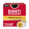 Eight O'Clock Coffee French Vanilla, Keurig Single Serve K-Cup Pods, Light Roast, 72 Count