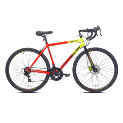 Kent 700c Dirt Runner Men's Gravel Bike, 14 Speed, Neon Red / Orange