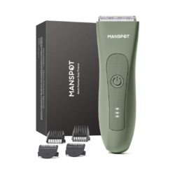 MANSPOT Manscape Pubic Hair Trimmer for Men and Women, Electric Ball Trimmer Pubic Trimmer Shaver, Green