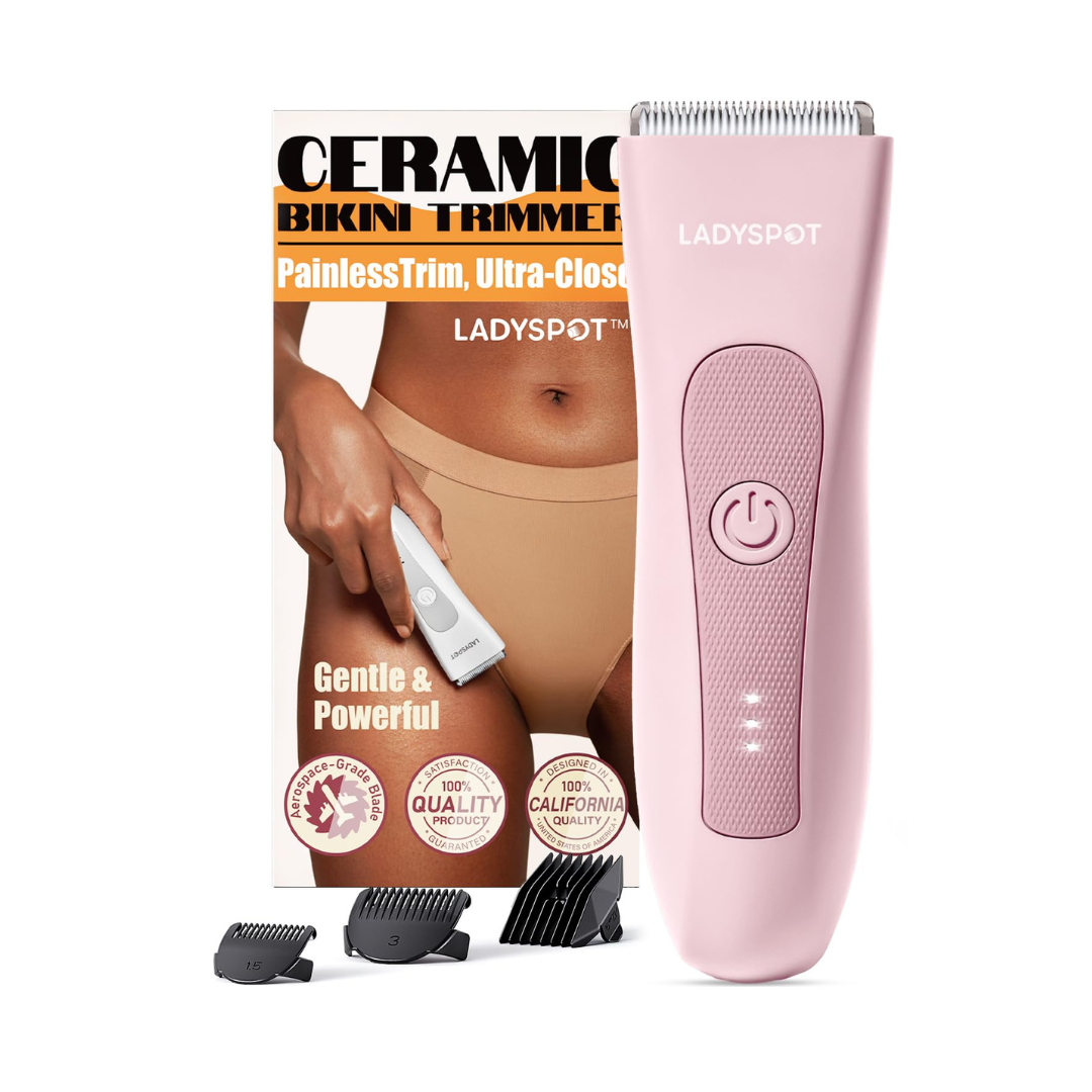 LADYSPOT Electric Shaver for Women, Women Shaving & Grooming Sets, with 3 Guard and Replaceable Ceramic Blade Heads