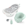 Fisher-Price Baby to Toddler Bath 4-in-1 Sling ‘n Seat Tub with Removable Infant Support and 2 Toys, Climbing Leaves