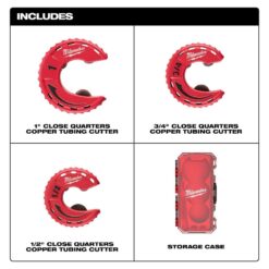 Milwaukee Close Quarters Tubing Cutter Set (3-Piece) 48-22-4267