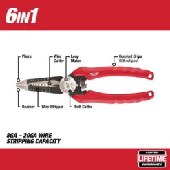 Milwaukee Electrician's Pliers Hand Tool Set (5-Piece) 48-22-6331-48-22-6100-48-22-3079