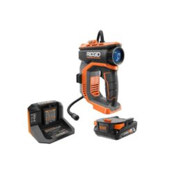 RIDGID 18V Cordless Portable Inflator Kit with 2.0 Ah Battery and Charger R87044K