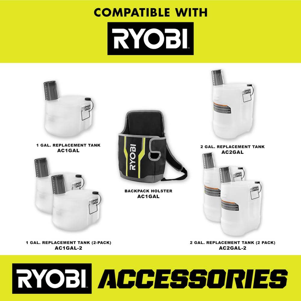 RYOBI ONE+ 18V Cordless Battery 2 Gal. Chemical Sprayer with 2.0 Ah Battery and Charger P2830