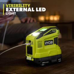 RYOBI 150-Watt Push Button Start Power Source and Charger for ONE+ 18-Volt Battery Generator with 2.0 Ah Battery RYi150C