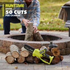 RYOBI ONE+ 18V 6 in. Cordless Battery Compact Pruning Mini Chainsaw with 2.0 Ah Battery and Charger PCLCW01K