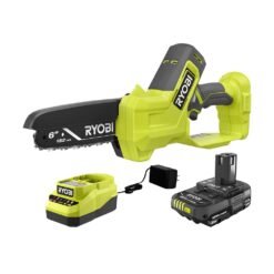 RYOBI ONE+ 18V 6 in. Cordless Battery Compact Pruning Mini Chainsaw with 2.0 Ah Battery and Charger PCLCW01K