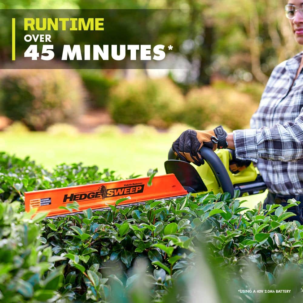 RYOBI 40V 24 in. Cordless Battery Hedge Trimmer (Tool Only) RY40HG01B