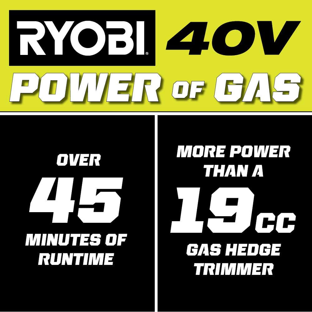 RYOBI 40V 24 in. Cordless Battery Hedge Trimmer (Tool Only) RY40HG01B