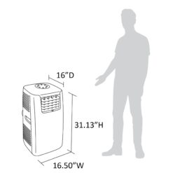 NewAir 8532 BTU DOE ( 115-Volts ) White/gray Vented Portable Air Conditioner with Heater Remote Control Included Cools 525-Sq. Feet