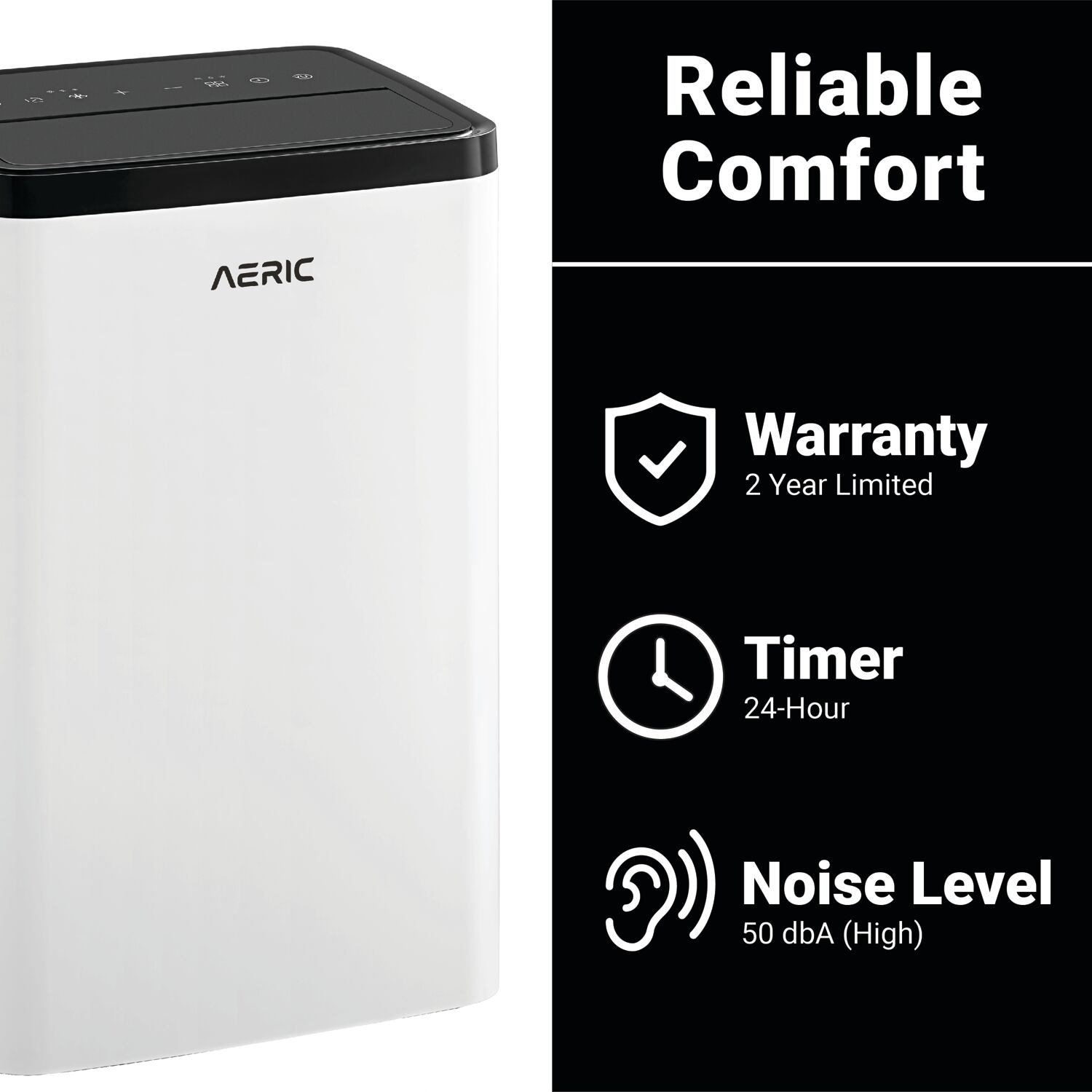 Aeric 8,000 BTU SACC 115-Volts ) White Vented Portable Air Conditioner Remote Control Included Cools 550-Sq. Feet
