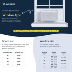 Windmill 350-sq ft Window Air Conditioner with Remote ( 115-Volt , 8000-BTU ) ENERGY STAR Certified Wi-Fi enabled