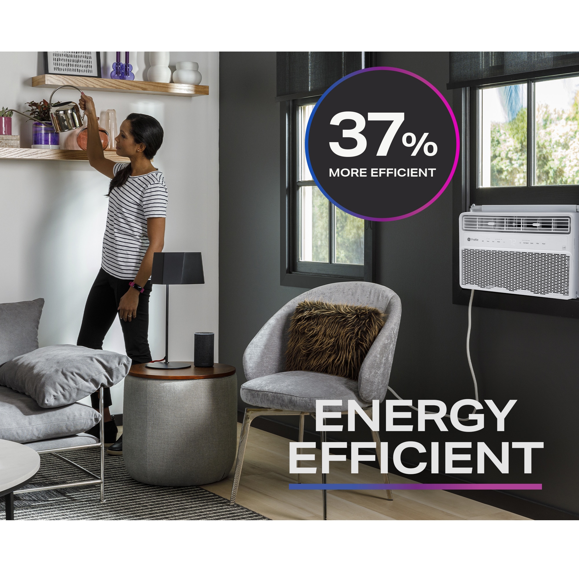 GE 350-sq ft Window Air Conditioner with Remote ( 115-Volt , 8000-BTU ) ENERGY STAR Certified Wi-Fi enabled