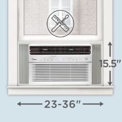 Midea 550-sq ft Window Air Conditioner with Remote ( 115-Volt , 12000-BTU ) ENERGY STAR Certified Wi-Fi enabled