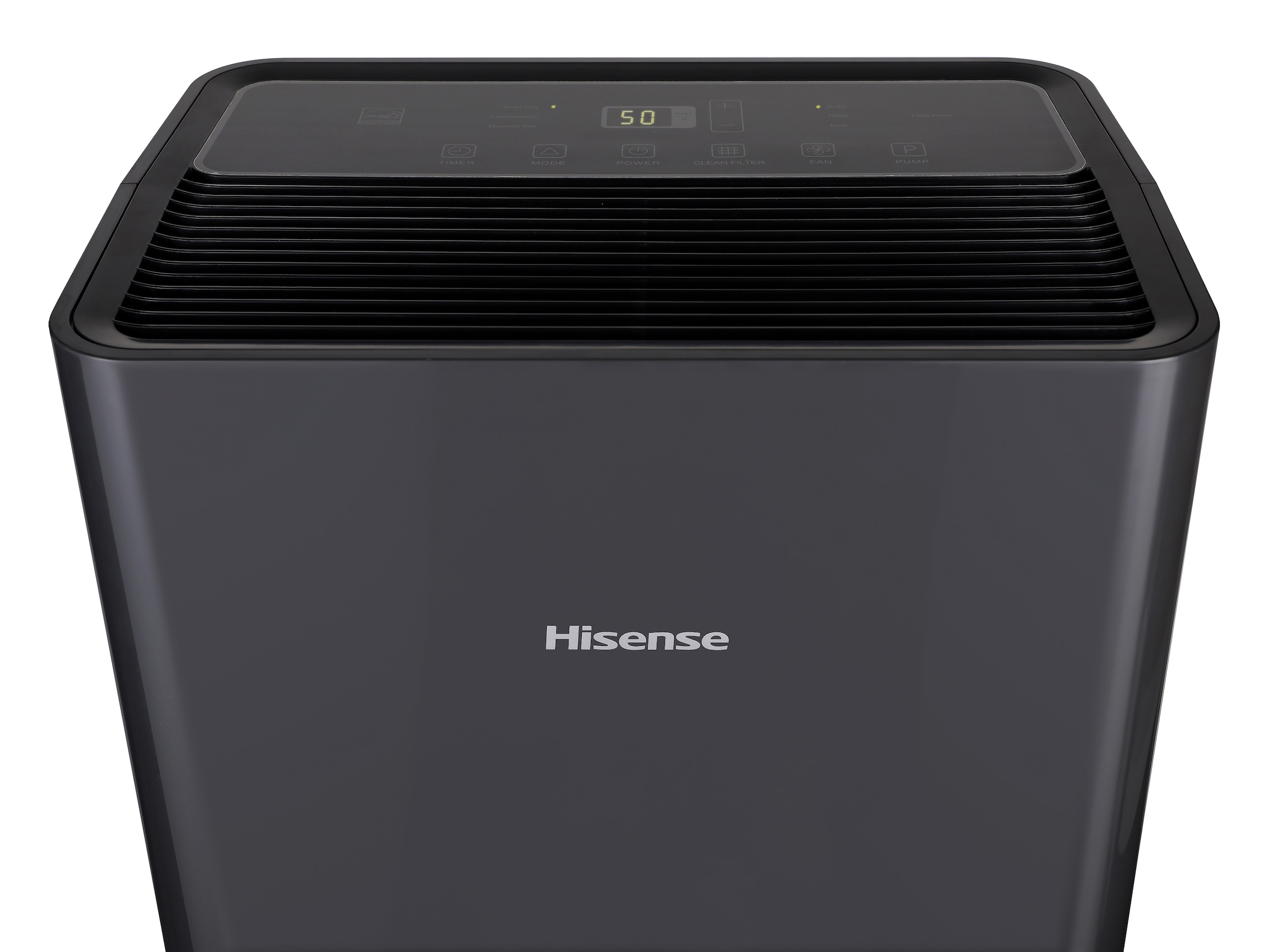Hisense 1.7-Gallon 50 -Pint 2 -Speed Dehumidifier with Built-In Pump ENERGY STAR Certified (For Rooms 3001+ Square Feet) Gray