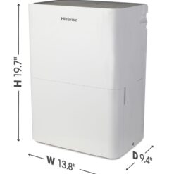 Hisense 1.11-Gallon 35 -Pint 2 -Speed Dehumidifier ENERGY STAR Certified (For Rooms 1501 - 3000 Square Feet) White