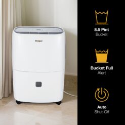 Whirlpool 1.75-Gallon 30 -Pint 2 -Speed Dehumidifier (For Rooms 1501 - 3000 Square Feet) White