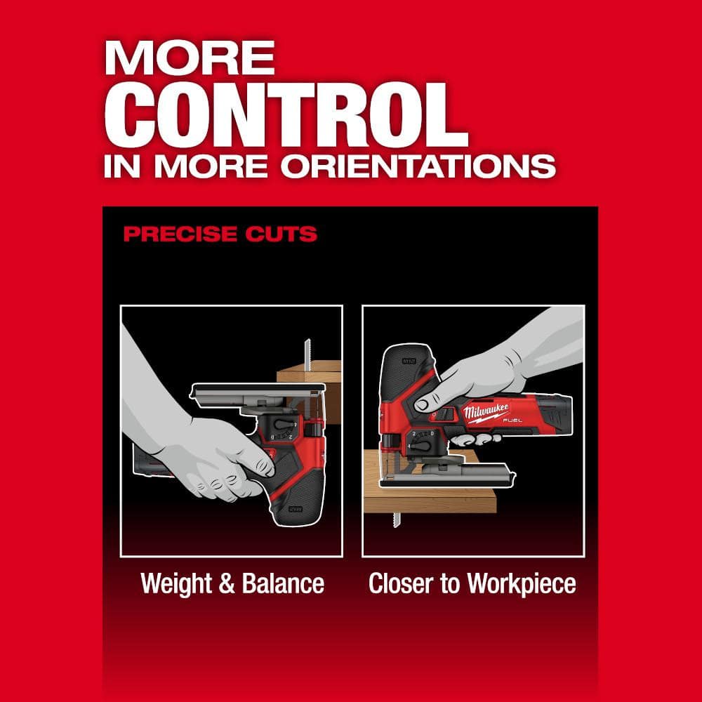 Milwaukee M12 12V Fuel Lithium-Ion Cordless Jig Saw (Tool-Only) 2545-20