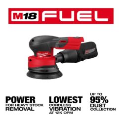 Milwaukee M18 18V Lithium-Ion Brushless Cordless FUEL 5 in. Random Orbit Sander (Tool-Only) 2837-20